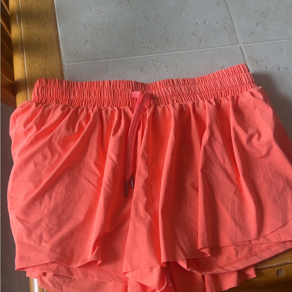 Vibrant Coral Women's Athletic Shorts